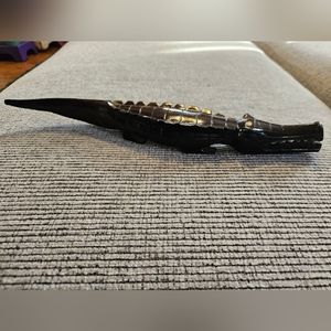 Wood carved crocodile